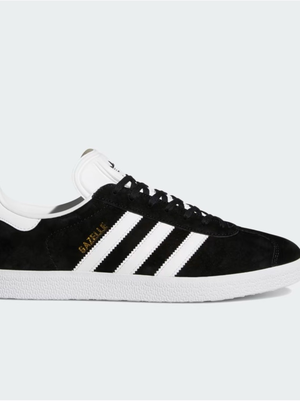 adidas Gazelle Black and White Suede Classic Trainer